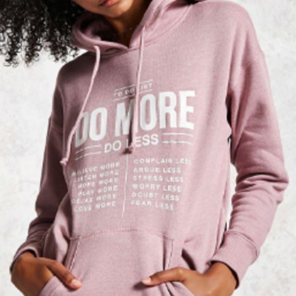 Forever 21 Tops - Forever 21 Do More Do Less Graphic Purple Hoodie